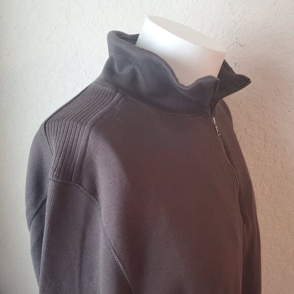 2006 Banana Repiblic 100% Cotton Mens XL 1/4 Zip Ribbed Pullover Sweater - Picture 6 of 10